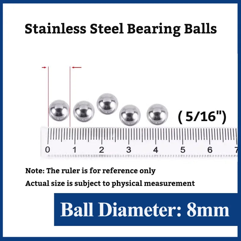 Stainless Steel Bearing Ball 1/4" 5/16" 3/16" 5/32" 1/8" 3/32" 3/8" 1/2" 3/4/5/6/8/12.7mm Bicycle Bearing Precision Mixing Balls