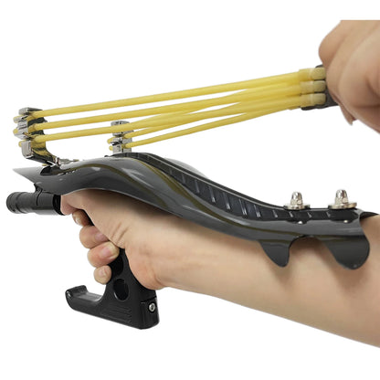 Outdoor slingshot set, precise outdoor jungle hunting catapult, including fishing wheel, ideal kit for outdoor fishing