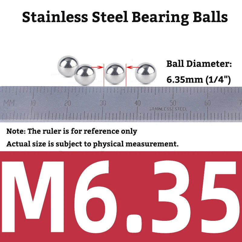 Stainless Steel Bearing Ball 1/4" 5/16" 3/16" 5/32" 1/8" 3/32" 3/8" 1/2" 3/4/5/6/8/12.7mm Bicycle Bearing Precision Mixing Balls